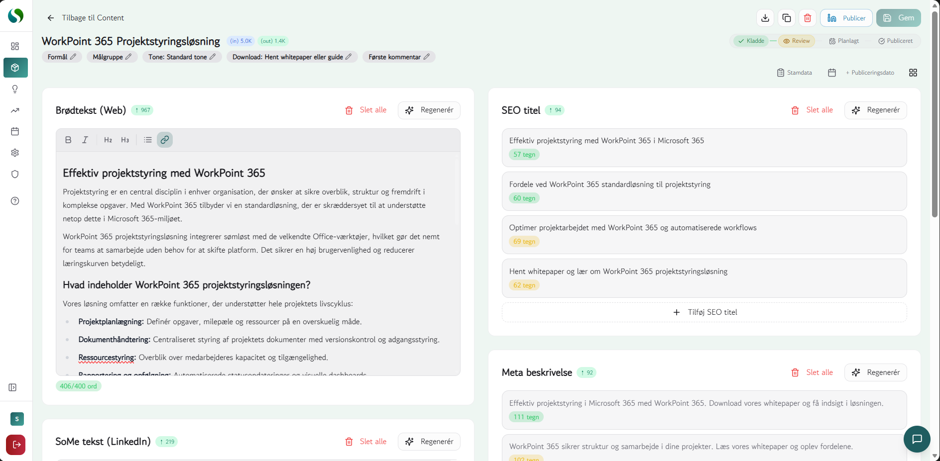 AI-indholdsgenerering